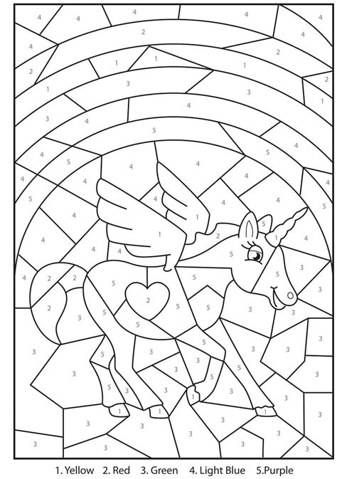 Printable Color By Number Unicorn   8 Color By Number Unicorn Coloring Pages For - Printable Color By Number Unicorn