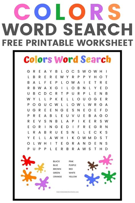 Printable Color Word Puzzles Fun Learning For Preschoolers Printable Puzzles For Preschool - Printable Puzzles For Preschool