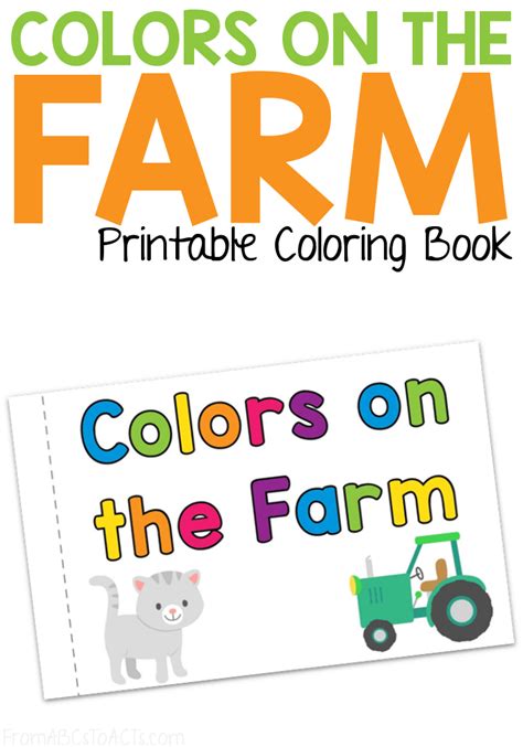 Printable Colors On The Farm Easy Reader From Farm Coloring Book Printable - Farm Coloring Book Printable