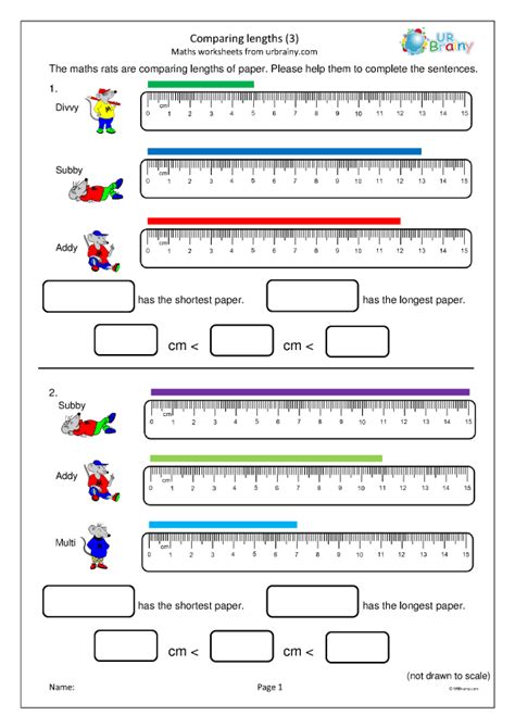 Printable Comparing And Ordering Length Worksheets Ordering Objects By Length Worksheet - Ordering Objects By Length Worksheet