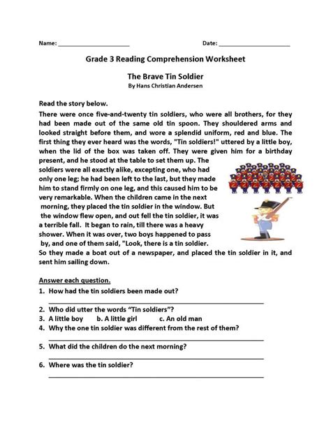 Printable Comprehension Worksheets For Grade 6 Printable Comprehension Worksheets For Grade 6 - Comprehension Worksheets For Grade 6
