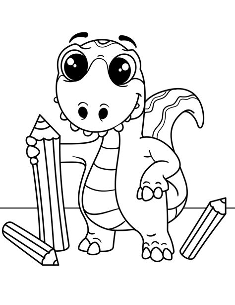 Printable Cute Dinosaur Coloring Pages   A Cute Dinosaur Coloring Pages Free Printable Coloring - Printable Cute Dinosaur Coloring Pages