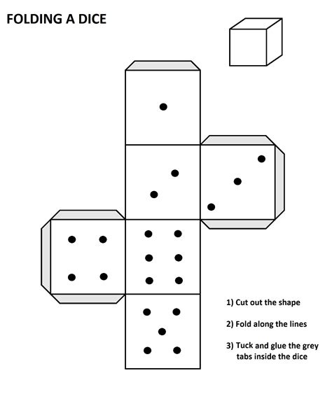 Printable Dice Ideas And Templates Tools For Educators Printable Dice Template With Dots - Printable Dice Template With Dots