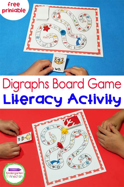 Printable Digraphs Board Game The Kindergarten Connection Kindergarten Digraphs - Kindergarten Digraphs