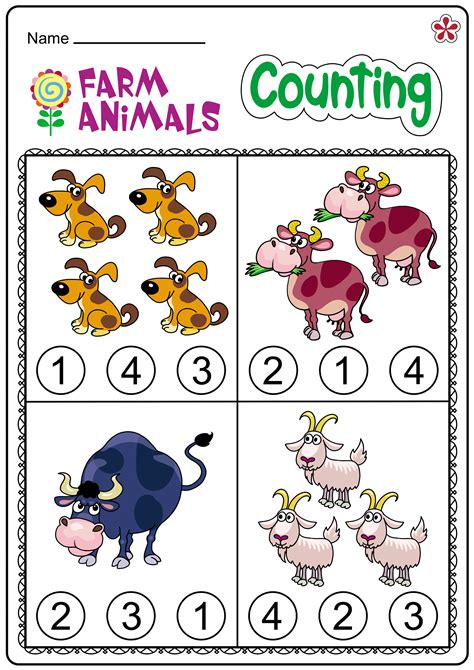Printable Farm Animals Counting Worksheet For Preschool Farm Animal Worksheet For Kindergarten - Farm Animal Worksheet For Kindergarten