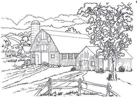 Printable Farmhouse Coloring Pages Free Easy Download Farm Coloring Pages For Adults - Farm Coloring Pages For Adults