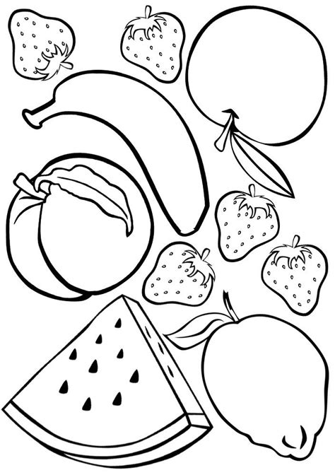 Printable Fruit Pictures Coloring Page Free Printable Coloring Printable Pictures Of Fruits - Printable Pictures Of Fruits