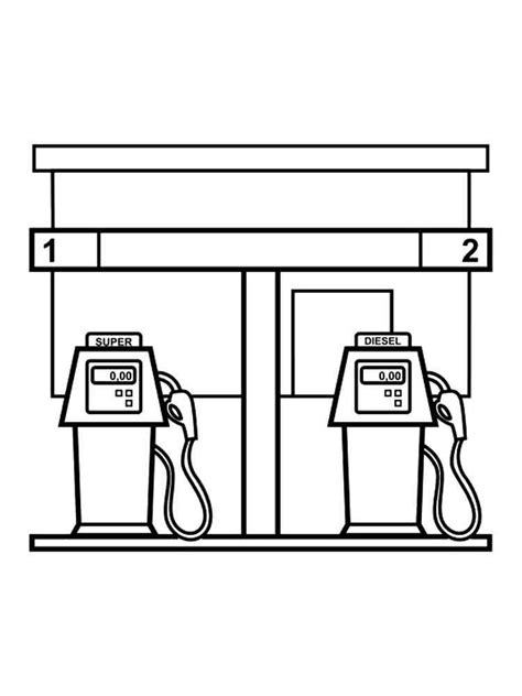 Printable Gas Station Coloring Pages Free Kids Coloring Gas Station Coloring Page - Gas Station Coloring Page