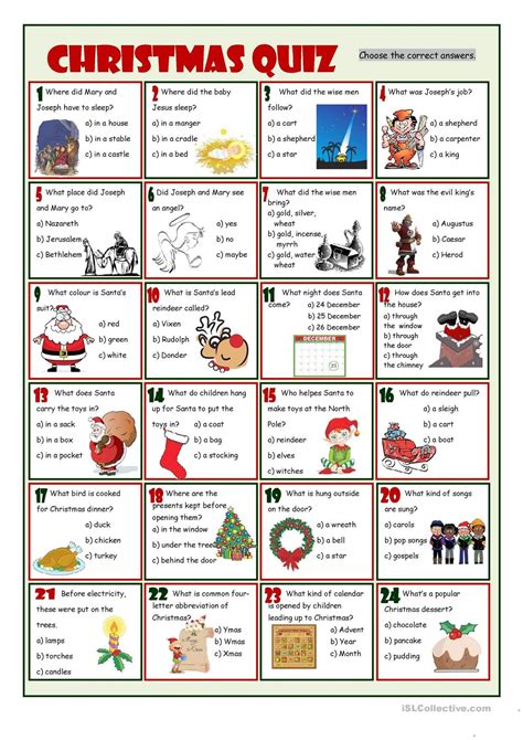 Printable General Christmas Trivia Fun For Everyone Christmas Trivia Worksheet - Christmas Trivia Worksheet