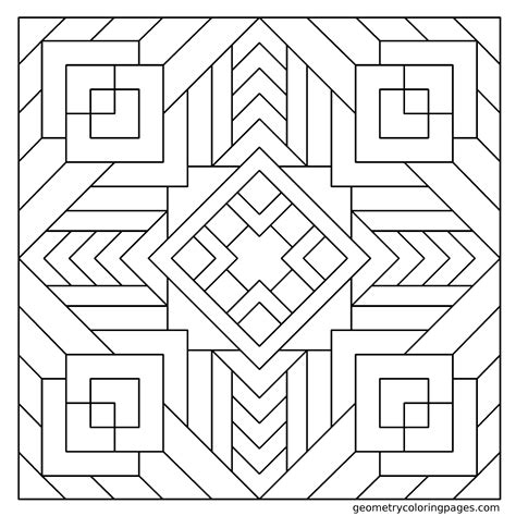Printable Geometric Pattern Coloring Pages