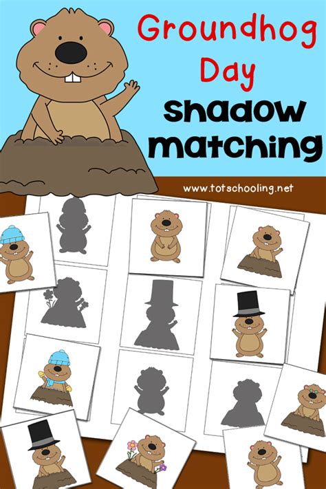 Printable Groundhog Day Shadow Matching Activity For Kindergarten Groundhog Day Worksheets Kindergarten - Groundhog Day Worksheets Kindergarten