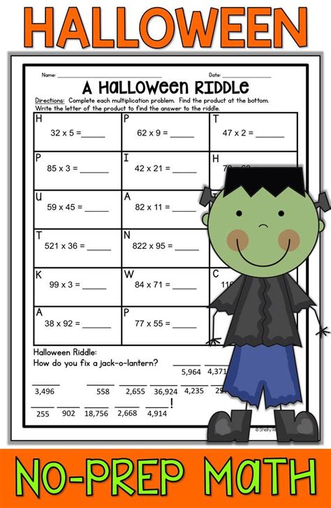 Printable Halloween Math Worksheets For 6th Grade Halloween Worksheet 6th Grade - Halloween Worksheet 6th Grade