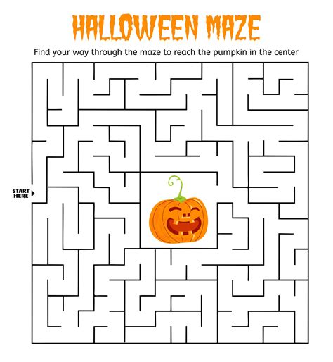 Printable Halloween Maze 2 Fun Free Worksheet For Halloween Maze For Kids - Halloween Maze For Kids
