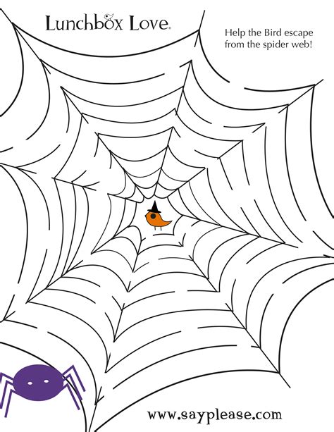Printable Halloween Treat Spider Picture Maze Inner Pieces Printable Pictures Of Spiders - Printable Pictures Of Spiders