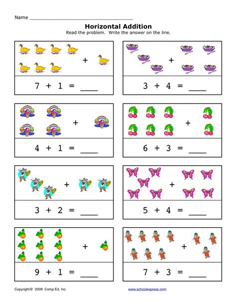 Printable Kindergarten Addition Within 10 Worksheets Teaching Addition To Kindergarten Worksheets - Teaching Addition To Kindergarten Worksheets