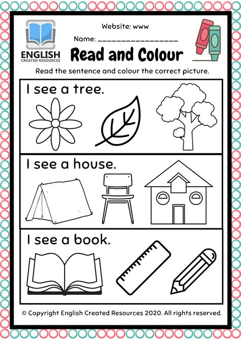 Printable Kindergarten Reading Coloring Worksheets Kindergarten Color Sheets - Kindergarten Color Sheets