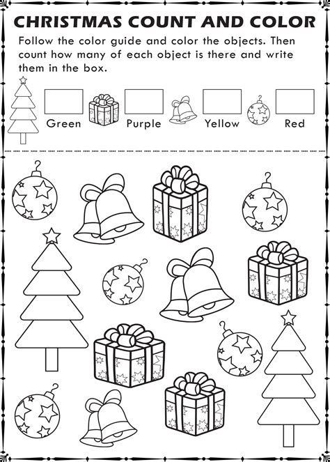 Printable Kindergarten Worksheets Christmas Coloring Kindergarten Christmas Worksheet - Kindergarten Christmas Worksheet