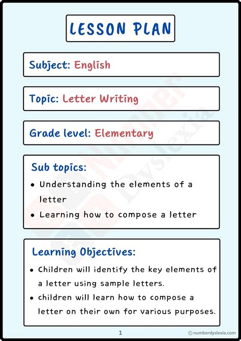 Printable Letter Writing Lesson Plan Pdf Included Number Letter Writing Lesson Plan - Letter Writing Lesson Plan