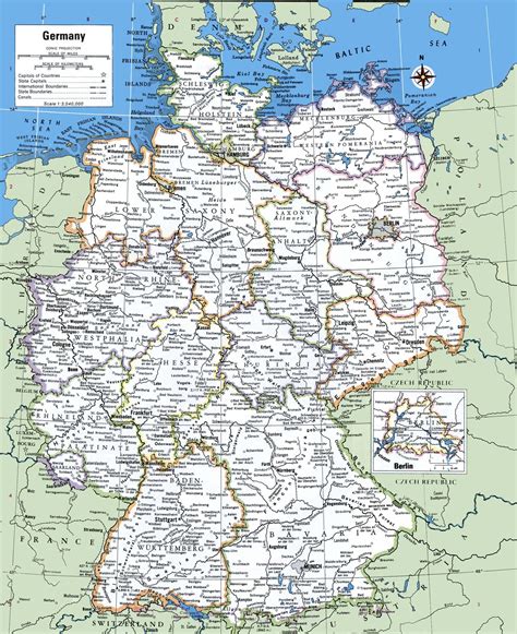 Printable Map Germany