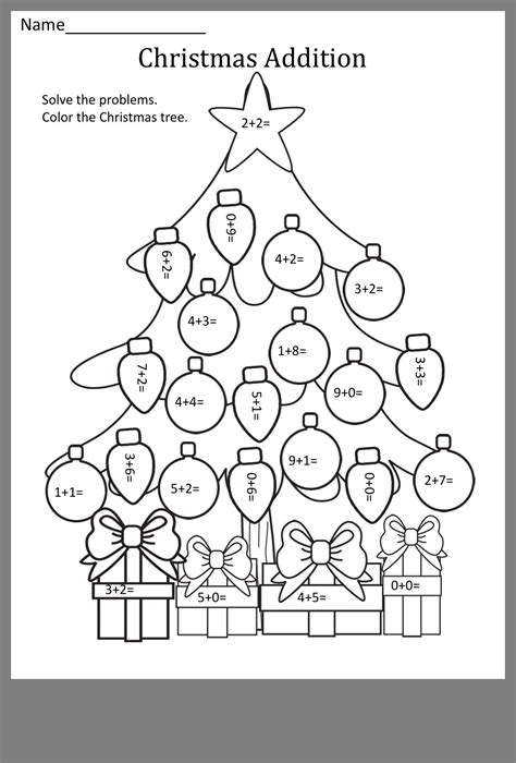 Printable Math Christmas Worksheets Education Com Christmas Math Coloring Pages - Christmas Math Coloring Pages