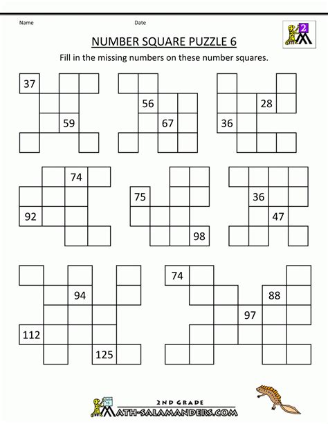 Printable Math Puzzles For Middle School Printable Crossword Math Puzzles Middle School Printable - Math Puzzles Middle School Printable