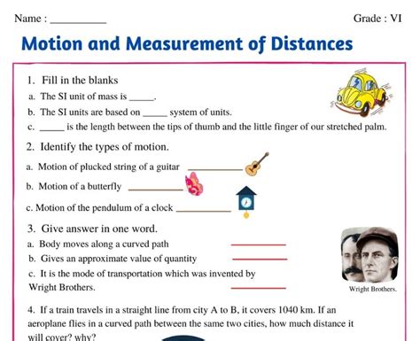 Printable Motion And Measurement Of Distances Worksheets For Velocity Worksheet Grade 6 - Velocity Worksheet Grade 6