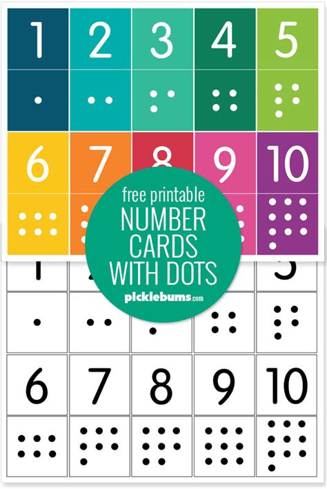 Printable Number Cards Picklebums Printable Number Cards 110 - Printable Number Cards 110