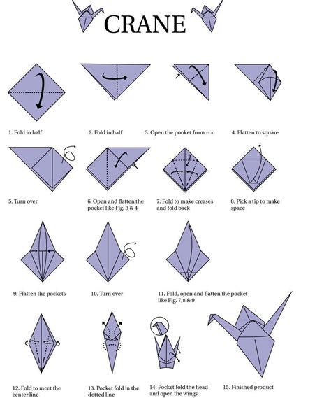 Printable Origami Paper Crane Instructions