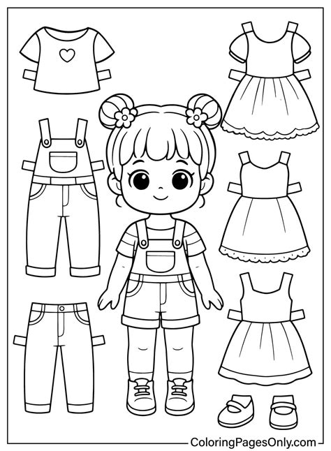 Printable Paper Doll Coloring Pages