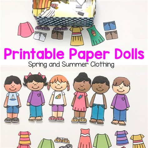 Printable Paper Dolls For Spring Summer Winter And Paper Doll Family Printable - Paper Doll Family Printable