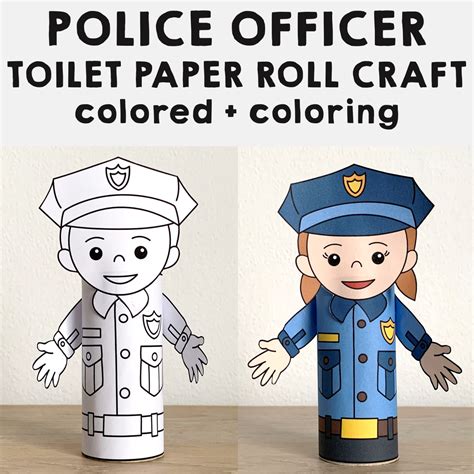 Printable Police Officer Craft Police Officer Printable Craft - Police Officer Printable Craft