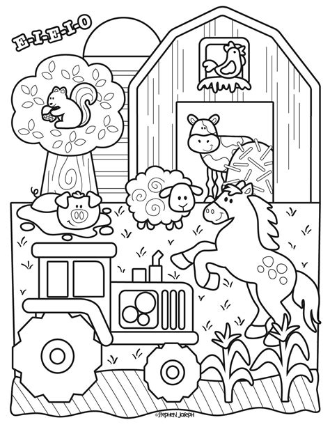 Printable Preschool Farm Coloring Pages Sheets Coloringbase Farm Coloring Pages For Preschoolers - Farm Coloring Pages For Preschoolers