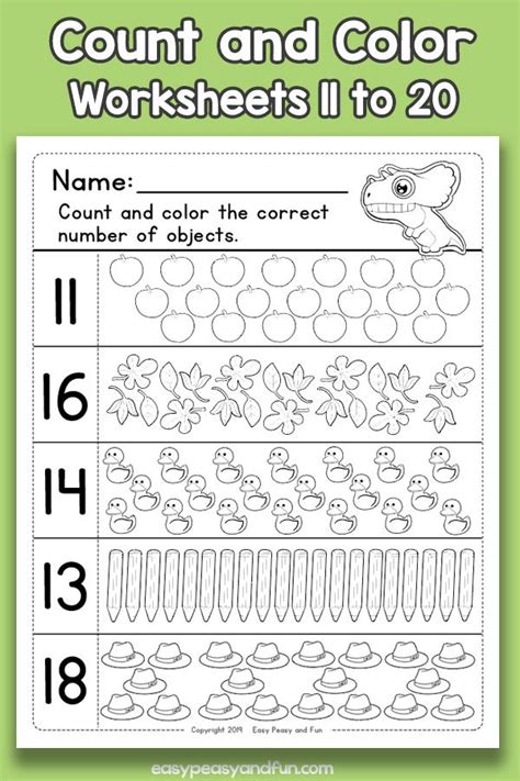 Printable Preschool Numbers 11 20 Worksheets Education Com Number 11 Preschool Worksheets - Number 11 Preschool Worksheets