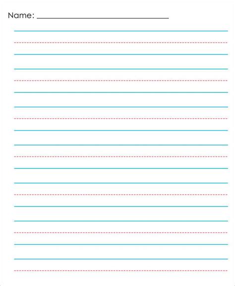 Printable Primary Writing Paper   Printable Lined Paper 36 Template Styles World Of - Printable Primary Writing Paper