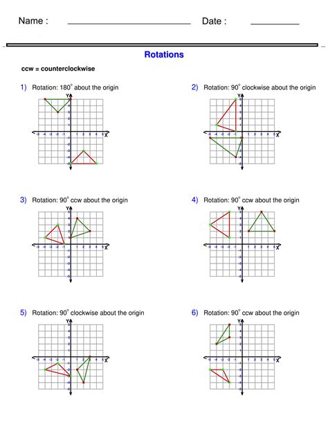 Printable Rotation Worksheets Education Com Rotations Geometry Worksheet - Rotations Geometry Worksheet