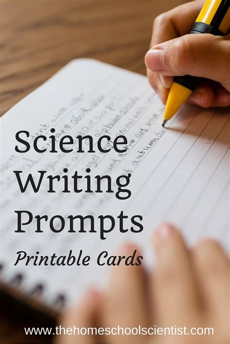 Printable Science Writing Prompts The Homeschool Scientist Science Writing Prompts - Science Writing Prompts