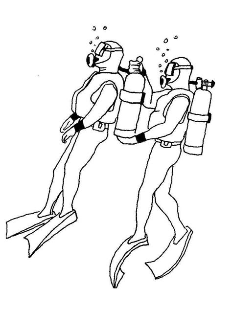 Printable Scuba Diver Coloring Pages Free For Kids Scuba Diving Coloring Page - Scuba Diving Coloring Page