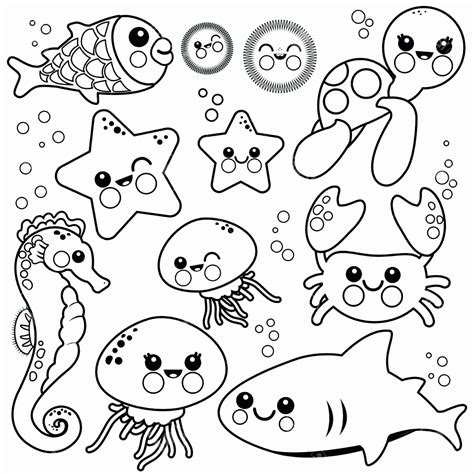 Printable Sea Creatures Coloring Nation Sea Animals Pictures Printable - Sea Animals Pictures Printable