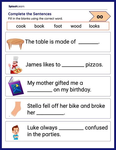 Printable Sentences Worksheets Splashlearn Complete Sentences For Kids - Complete Sentences For Kids