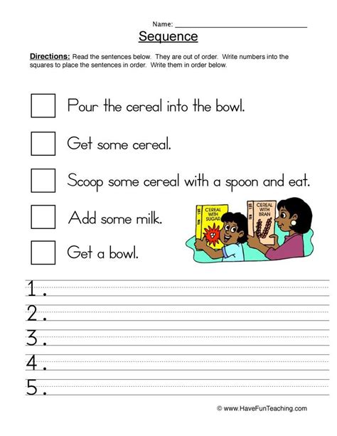 Printable Sequencing Worksheets Education Com Read And Sequence Worksheet - Read And Sequence Worksheet