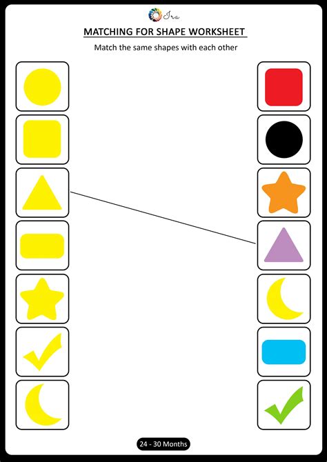 Printable Shapes Worksheet Match Shapes All Kids Network Shape Matching Worksheet - Shape Matching Worksheet