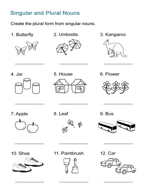 Printable Singular Noun Worksheets Education Com Singular Nouns Worksheet - Singular Nouns Worksheet