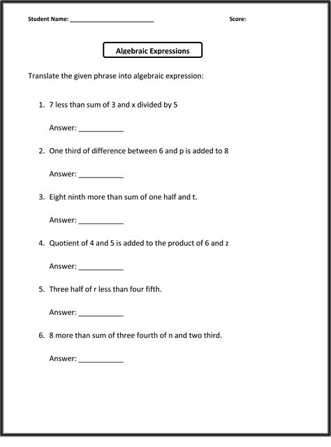 Printable Sixth Grade Grade 6 Worksheets Tests And Worksheet For 6th Grade English - Worksheet For 6th Grade English