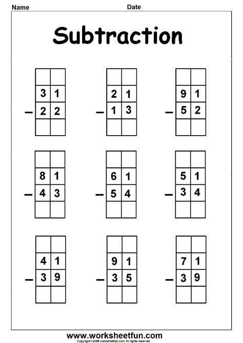 Printable Subtraction Worksheets With Borrowing Printable Math Borrowing Worksheets - Math Borrowing Worksheets