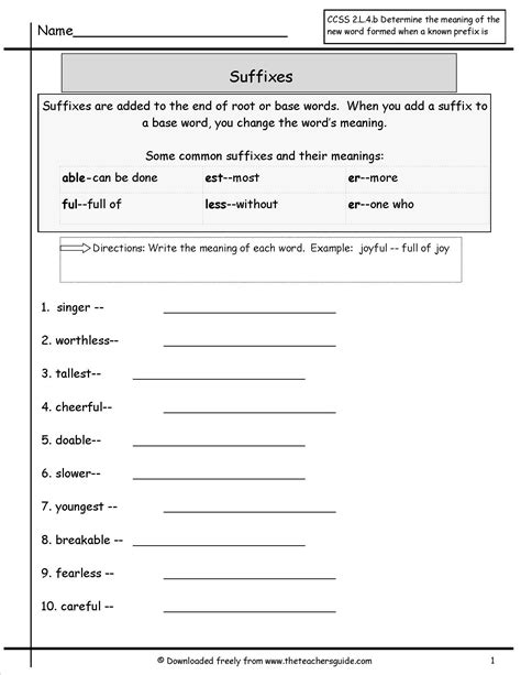 Printable Suffix Worksheets Education Com Suffix Worksheets Second Grade - Suffix Worksheets Second Grade