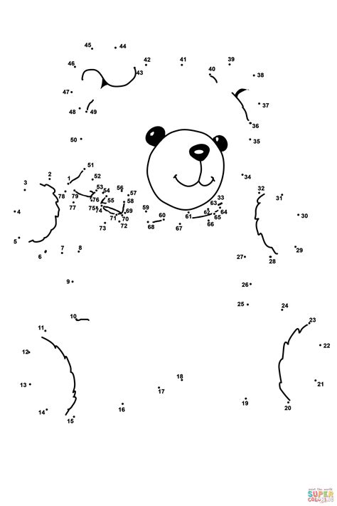 Printable Teddy Bear Dot To Dot Puzzle Bear Dot To Dot - Bear Dot To Dot
