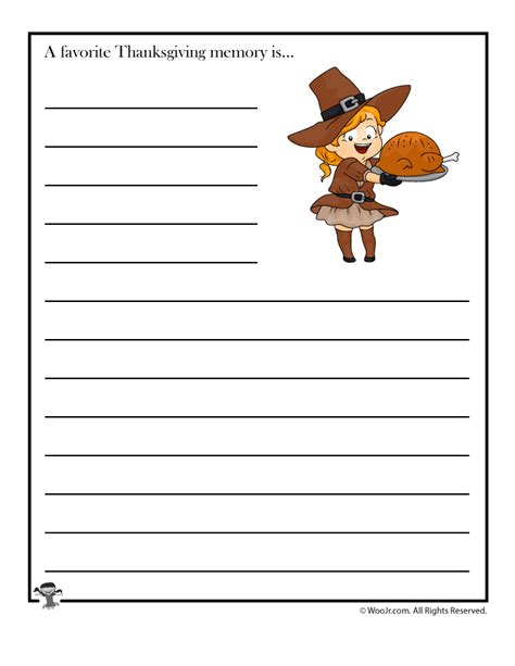 Printable Thanksgiving Writing Prompts Woo Jr Kids Activities Writing Prompt For Thanksgiving - Writing Prompt For Thanksgiving