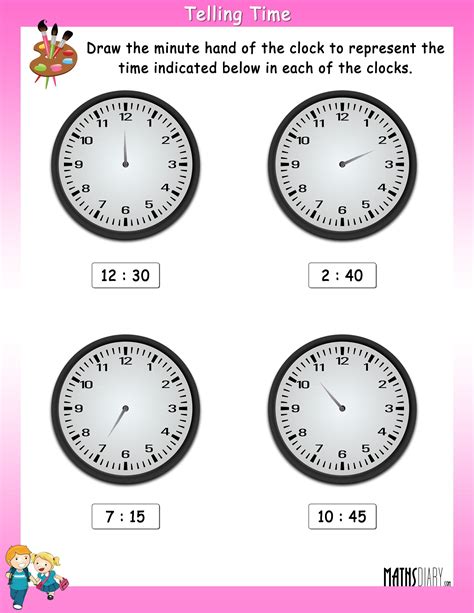 Printable Time To The Minute Worksheets Education Com Time To The Nearest Minute Worksheet - Time To The Nearest Minute Worksheet
