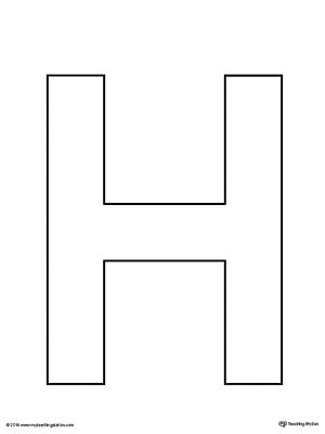 Printable Uppercase Letter H Template Simple Mom Project Letter H Printable Template - Letter H Printable Template