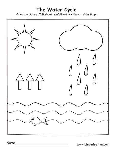 Printable Water Cycle Worksheets For Preschools Water Cycle Printable Worksheet - Water Cycle Printable Worksheet